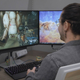 A developer looks at a Starfield monster.